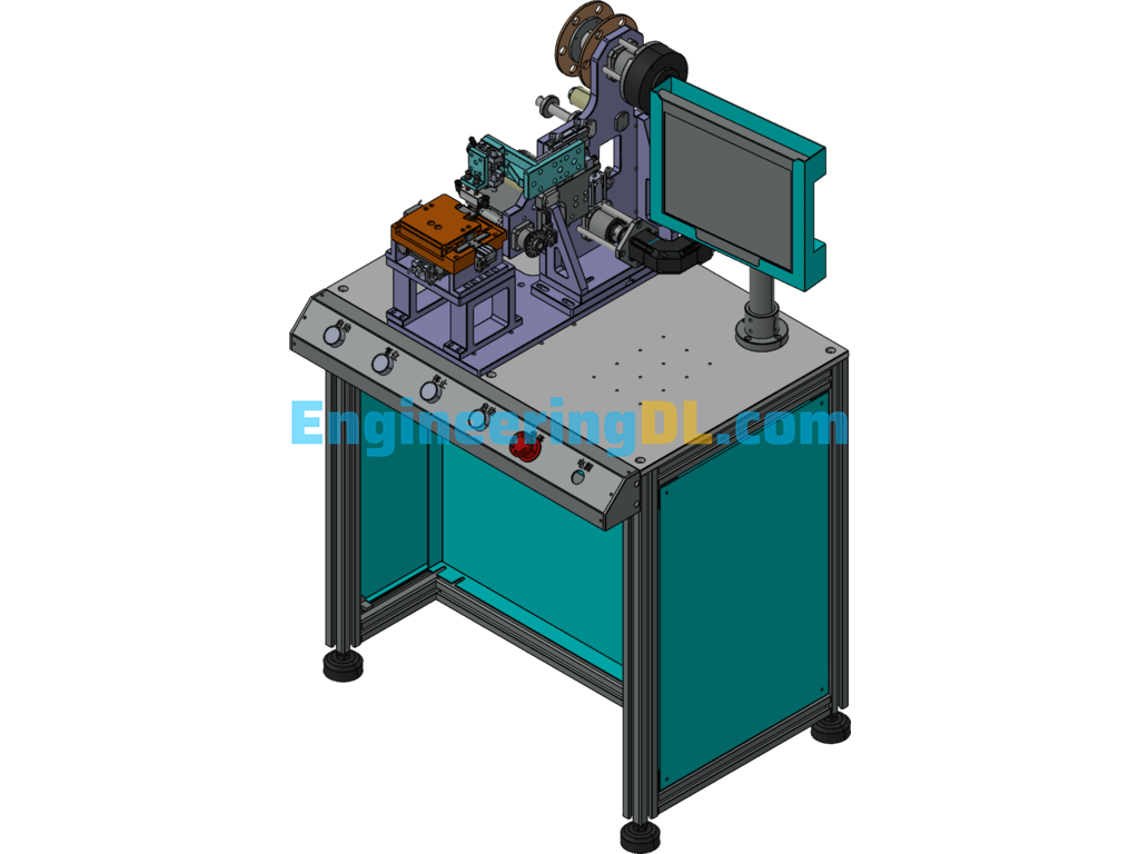 Electronic Industry Laminating Machine, Labeling Machine SolidWorks Free Download