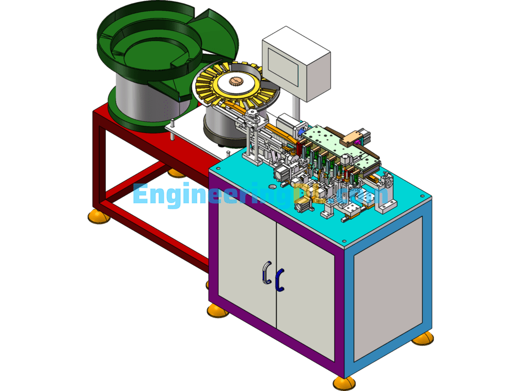 Capacitor K Foot Molding Cut Foot Inspection And Packaging Machine (Electronic Inspection And Packaging Machine) SolidWorks Free Download