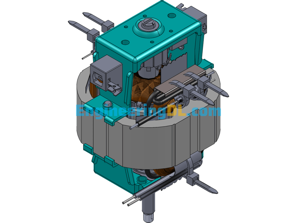 SW Design Of Stator-Rotor Structure Inside The Motor SolidWorks Free Download