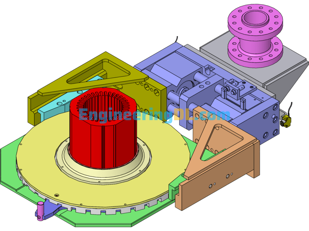 Motor Stator Grippers, Jigs And Fixtures SolidWorks, 3D Exported Free Download