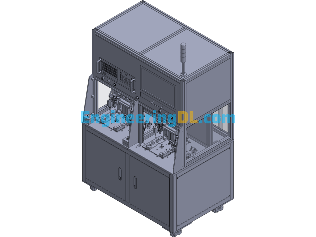 Motor Vibration Test Bench 3D Exported Free Download