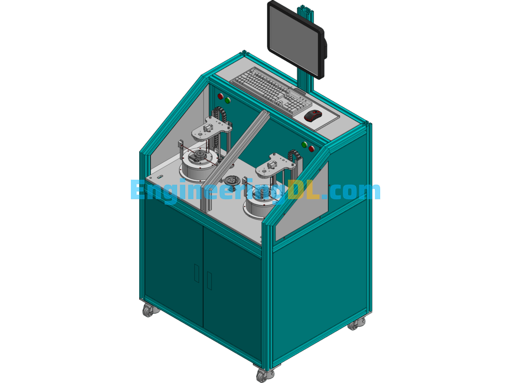 Motor No-Load Performance Testing Machine 3D Exported Free Download