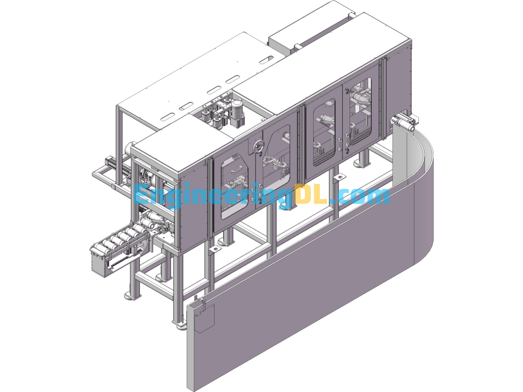 Motor Bearing Polishing Assembly Machine (Full Set Of Models) SolidWorks Free Download