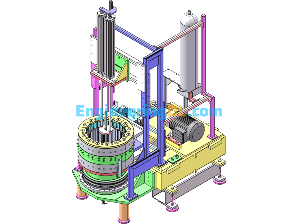 Motor Non-Standard Assembly Machine SolidWorks, 3D Exported Free Download