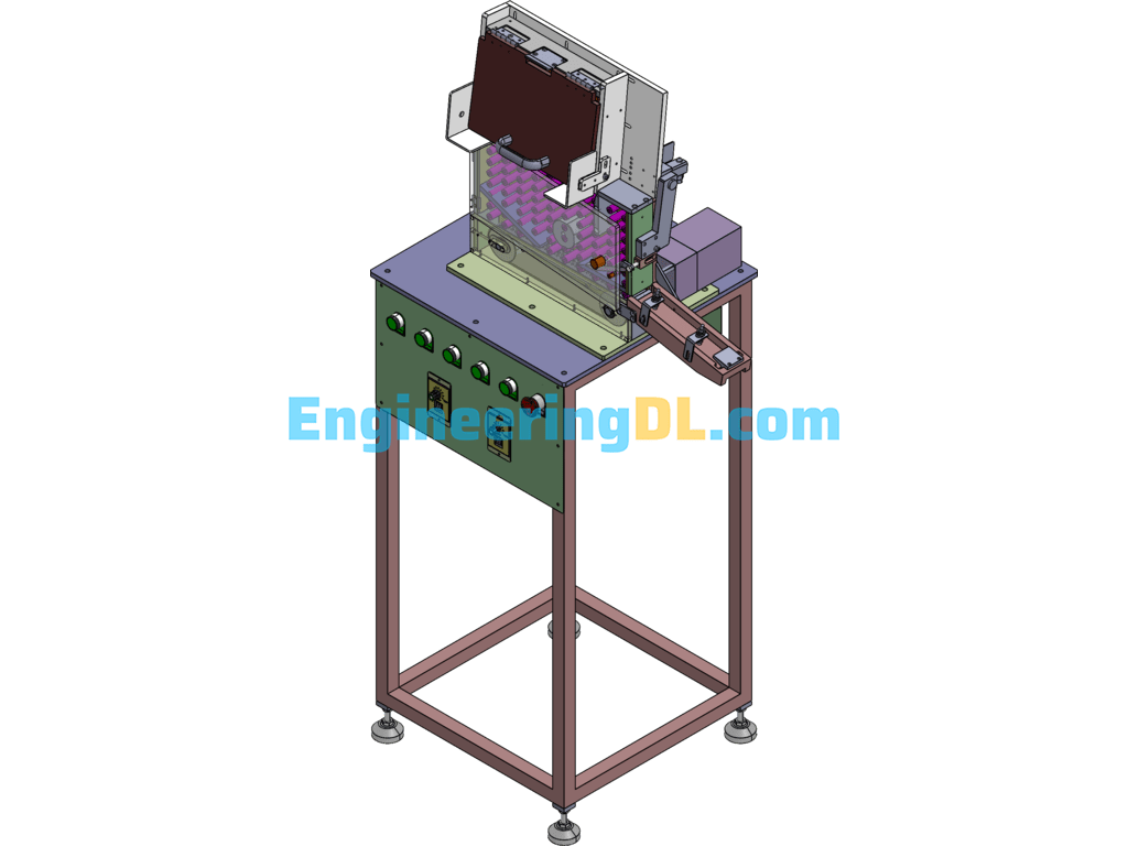 Battery Packaging Machine Automatic Loading Device SolidWorks Free Download