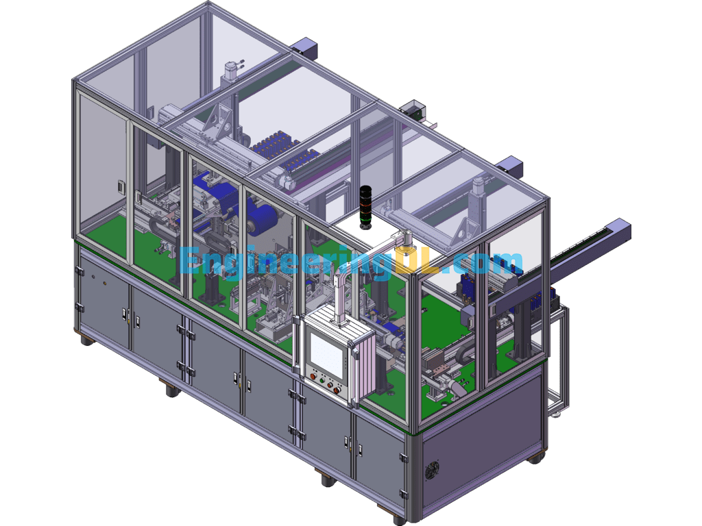 Battery Tray Type Loading And Unloading Wrapping Machine SolidWorks Free Download