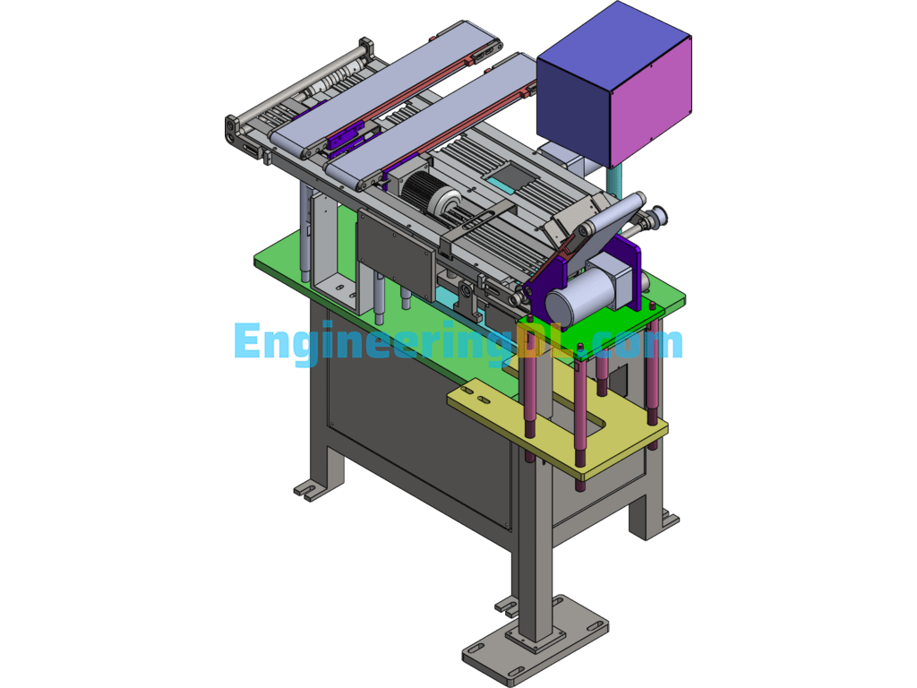 In-Line Weighing And Sorting Machine For Battery Poles SolidWorks Free Download