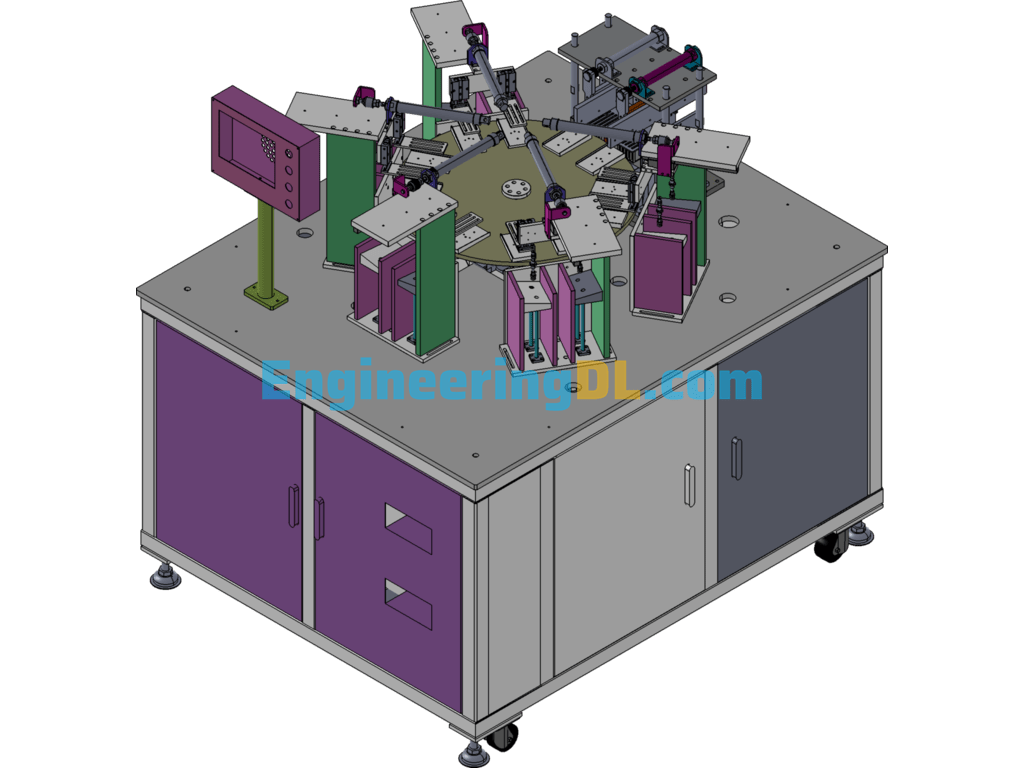Battery Cell Weighing And Receiving Machine SolidWorks Free Download