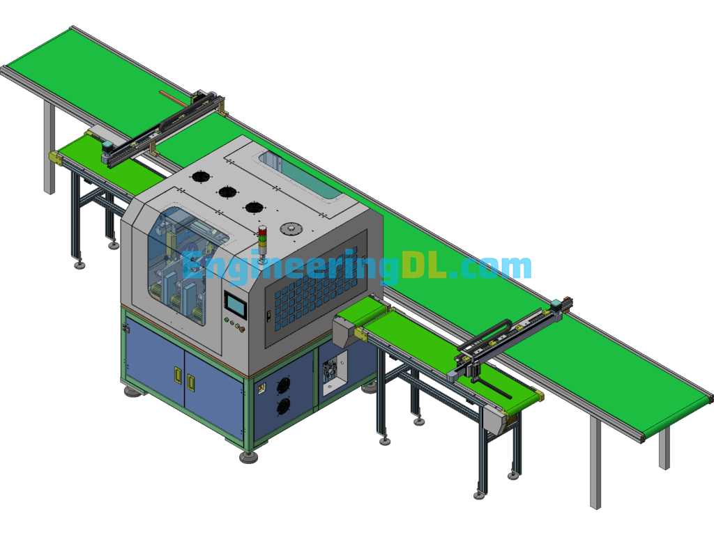 Automatic Wiping And Cleaning Equipment For Battery Cover Without Dust Cloth 3D Exported Free Download