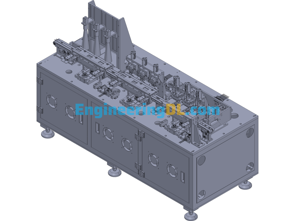 Battery Cutting Equipment 3D Exported Free Download