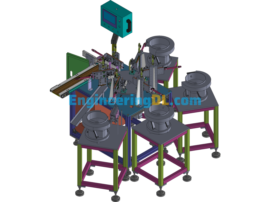 Electric Pen Circuit Board Automatic Assembly Machine (Has Produced Equipment) SolidWorks, AutoCAD, 3D Exported Free Download
