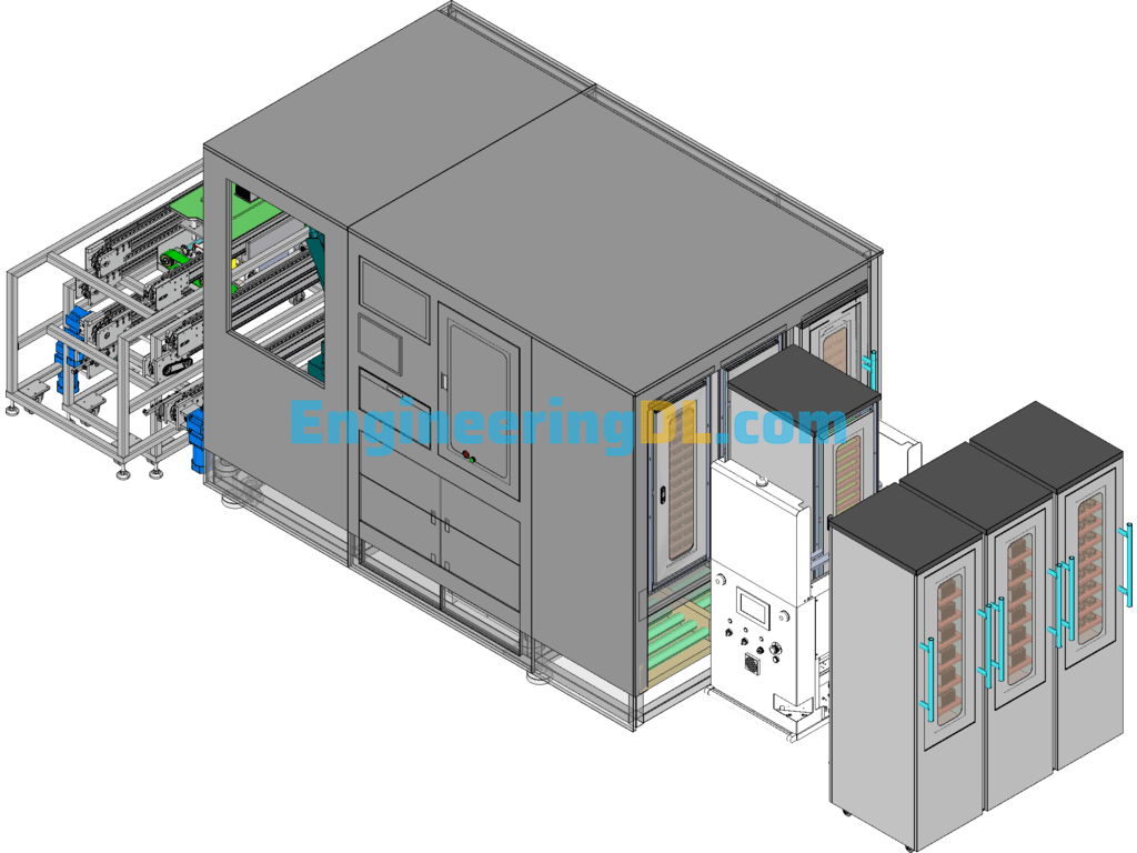 Computer Motherboard Fan Loading Assembly Line SolidWorks Free Download