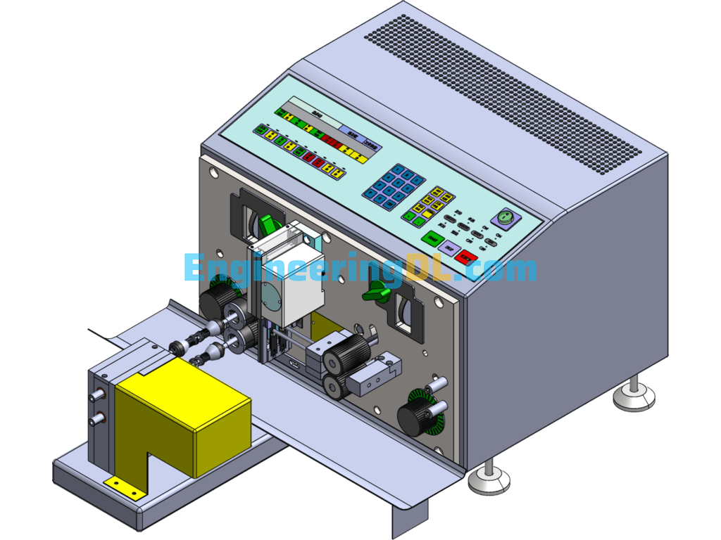Computerized Automatic Wire Stripping Machine SolidWorks Free Download