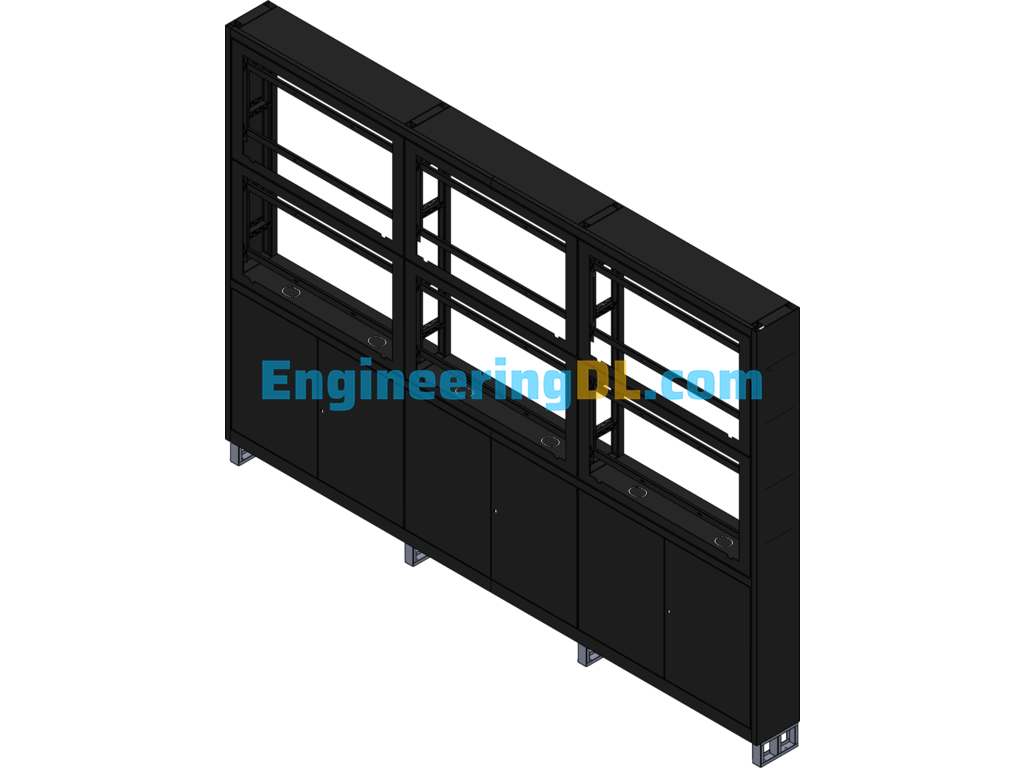 TV Screen Wall SolidWorks, AutoCAD, 3D Exported Free Download