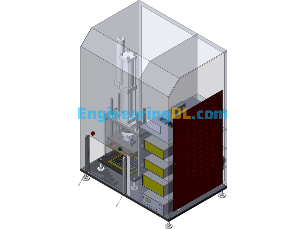Circuit Board Holding Pressure Testing Machine SolidWorks, AutoCAD, 3D Exported Free Download