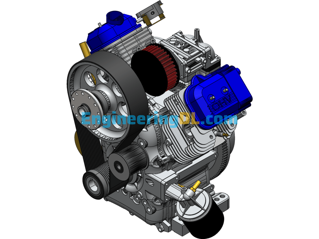 Bailitone Pioneer V-Twin Engine SolidWorks Free Download