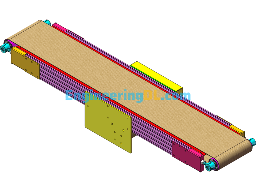 Belt Line (Belt Conveyor) SolidWorks Free Download