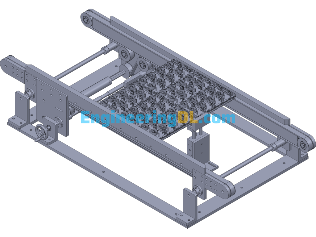 Belt Conveyor Line (Width Adjustable) 3D Exported Free Download