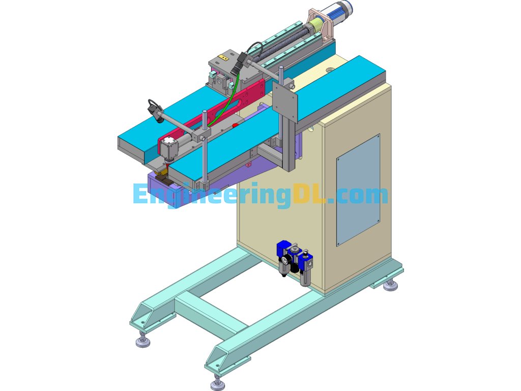Straight Seam Welding Machine SolidWorks, 3D Exported Free Download