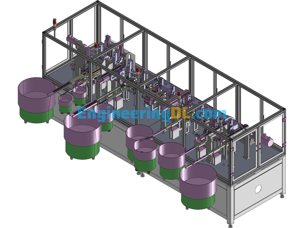 Straight Arm Hinge Assembly Machine - Hardware Hinge Automatic Assembly Machine SolidWorks, 3D Exported Free Download