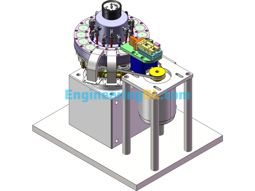 Vacuum Rotary Table, Indexer Vacuum Suction Device SolidWorks Free Download