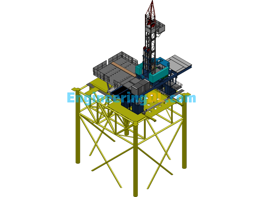 Oil Drilling Rigs (Offshore Oil Rig Equipment) SolidWorks Free Download