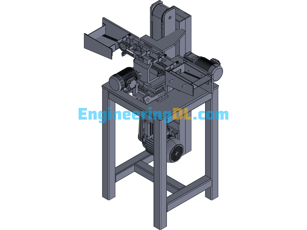 Sanding Machine SolidWorks, 3D Exported Free Download