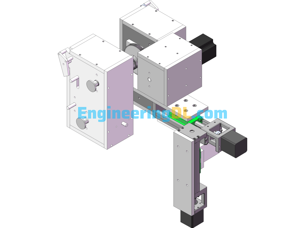 Belt Sanding Machine With Two Coordinate Movement SolidWorks, 3D Exported Free Download
