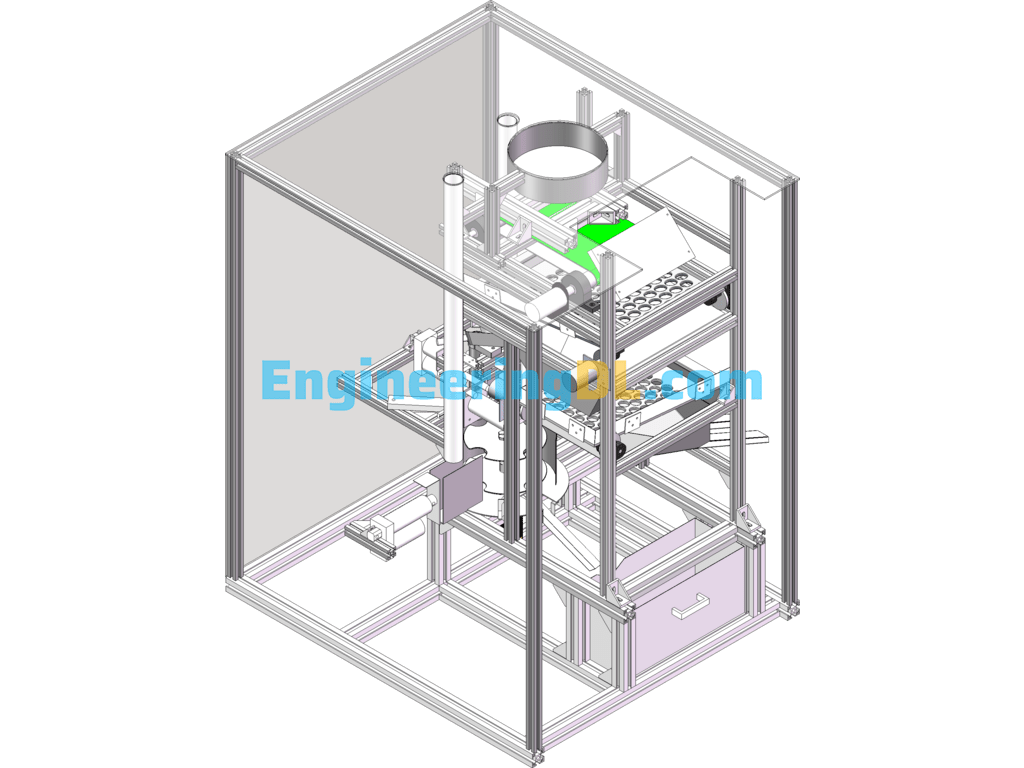 Automatic Coin Sorting, Counting And Packaging Machine SolidWorks, 3D Exported Free Download