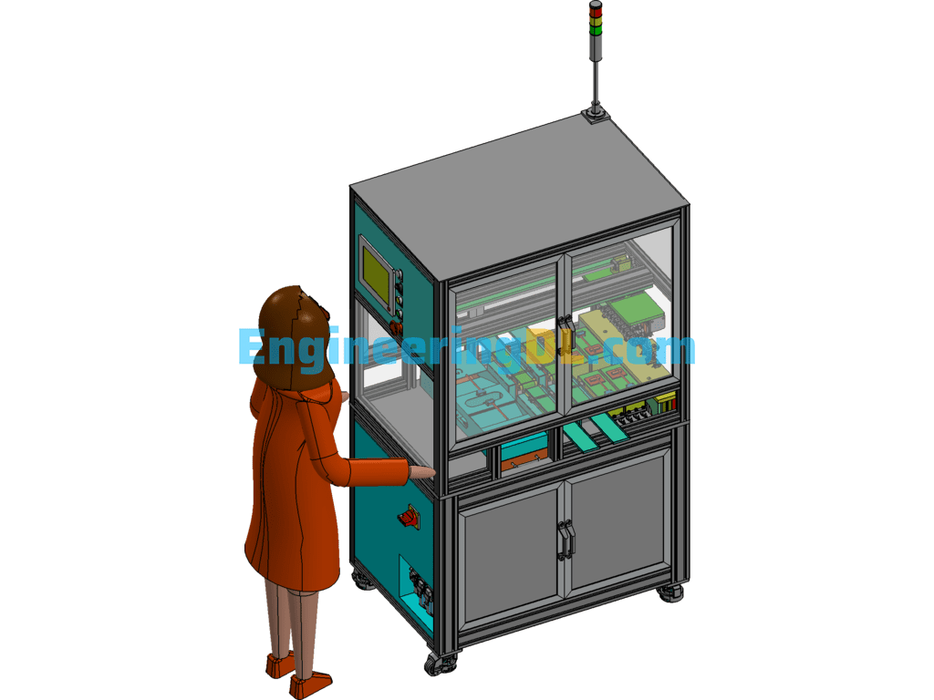 Magnet Weighing Equipment 3D Model SolidWorks, 3D Exported Free Download