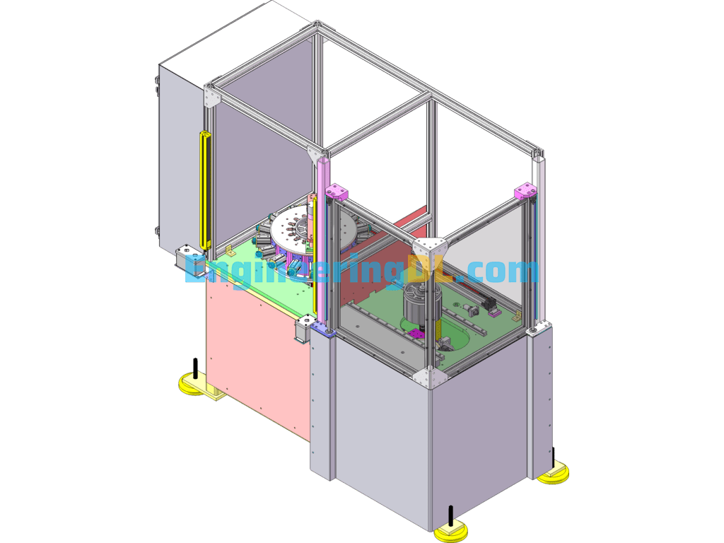 Automatic Magnet Assembly Equipment SolidWorks, 3D Exported Free Download