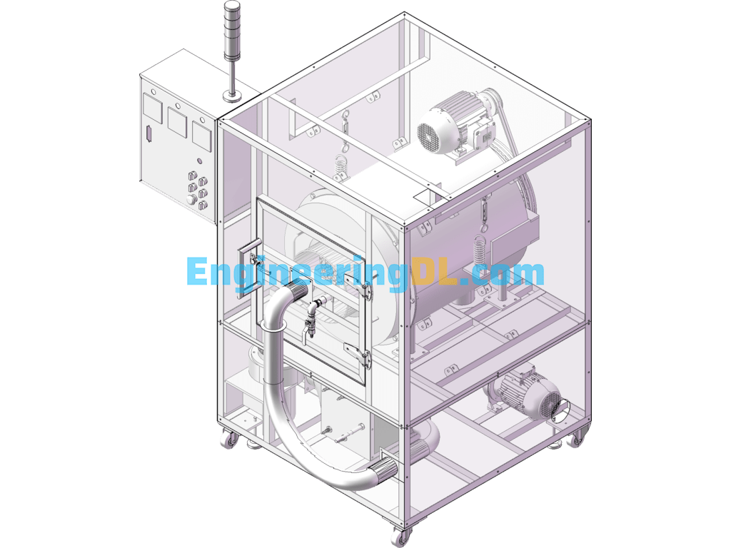 Centrifugal Sludge Dryer Detailed Model SolidWorks, 3D Exported Free Download