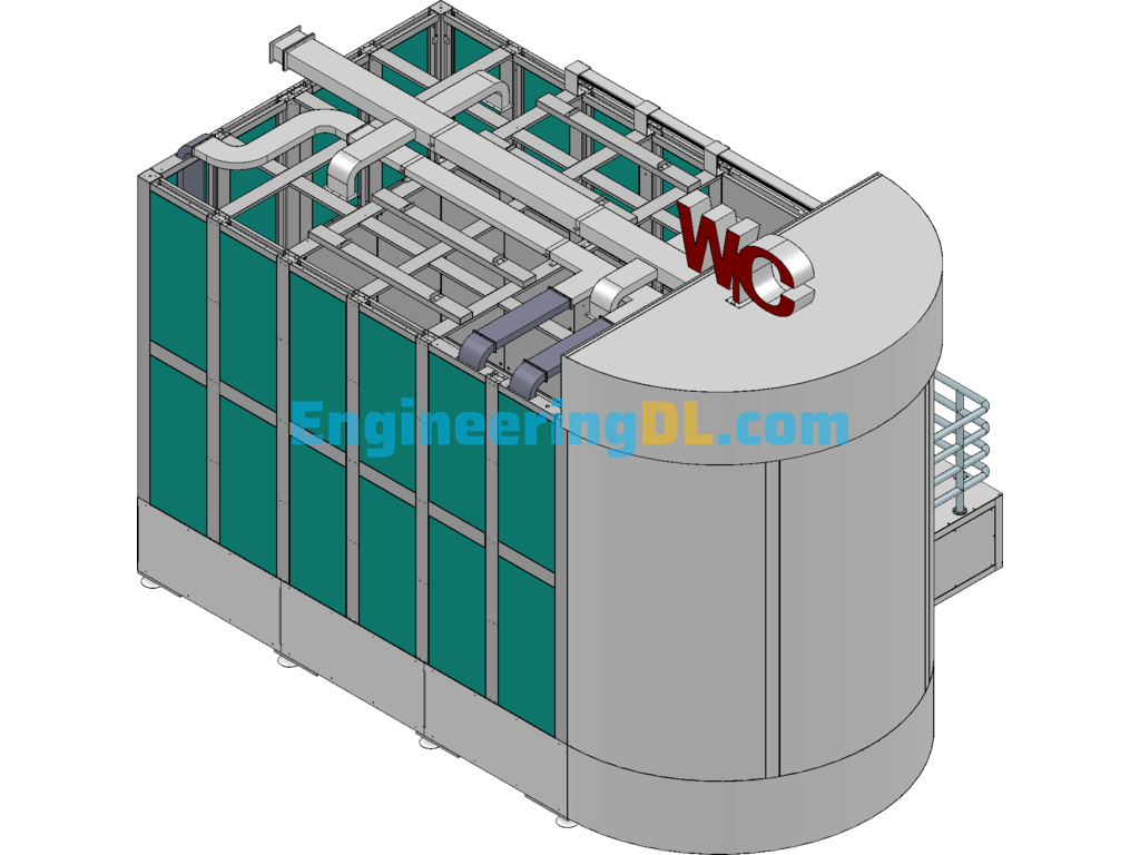 Mobile Toilet Assembly SolidWorks, 3D Exported Free Download