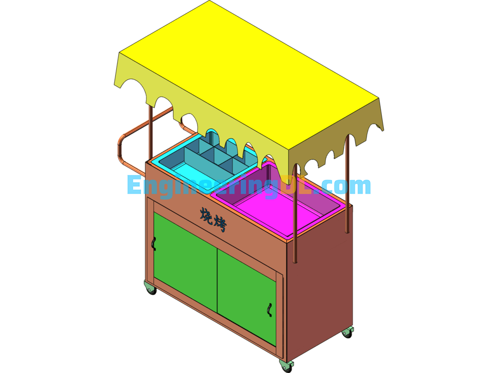Mobile Barbecue Stands SolidWorks Free Download