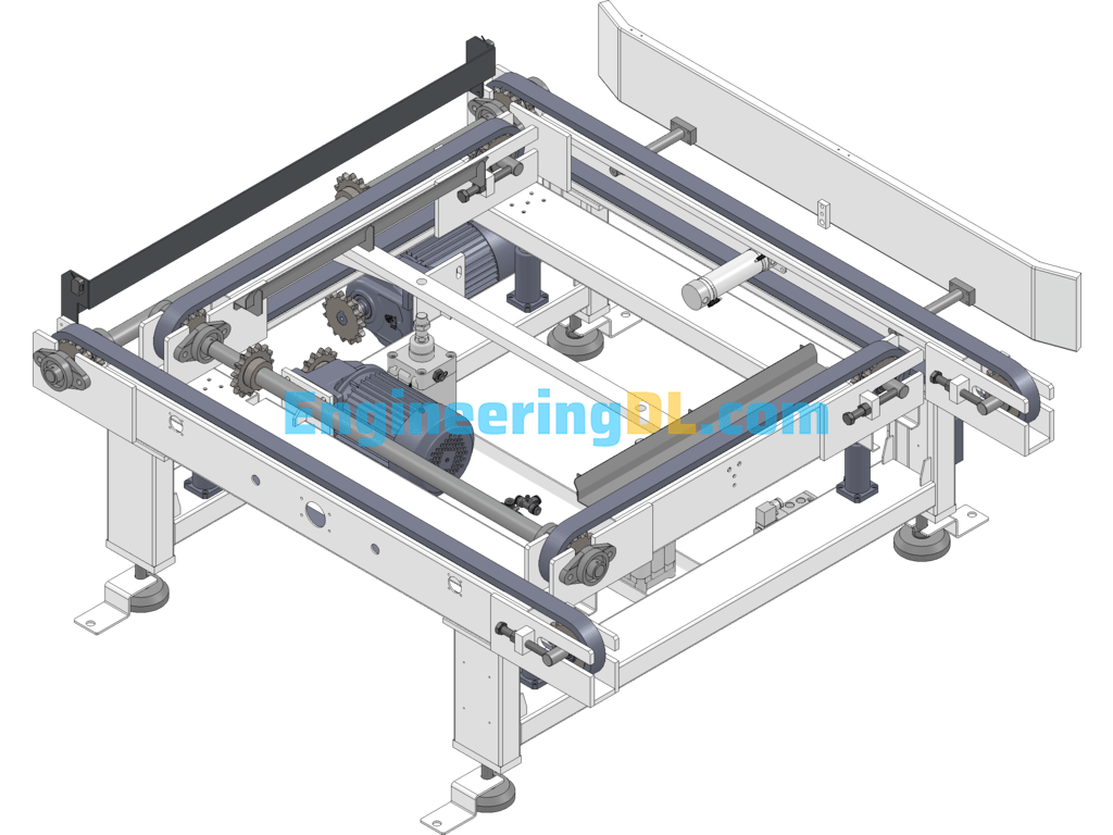 Transplanting Conveyor (With Standard Parts And Machining List BOM) SolidWorks, 3D Exported Free Download