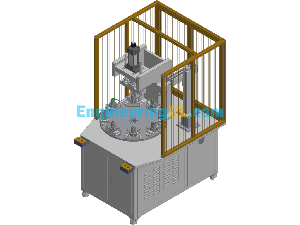Air Compressor Stator Press Riveting Engraving Machine Equipment 3D Exported Free Download