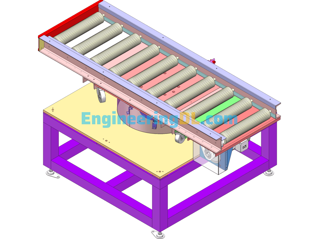 Air Conditioning Cleaning Conveyor Rotating Platform SolidWorks Free Download