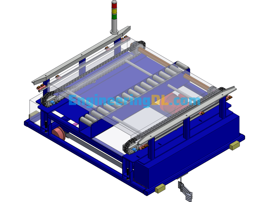Shuttle Car Railcar RGV Collector Rail Powered Handling Car Automation Equipment SolidWorks Free Download