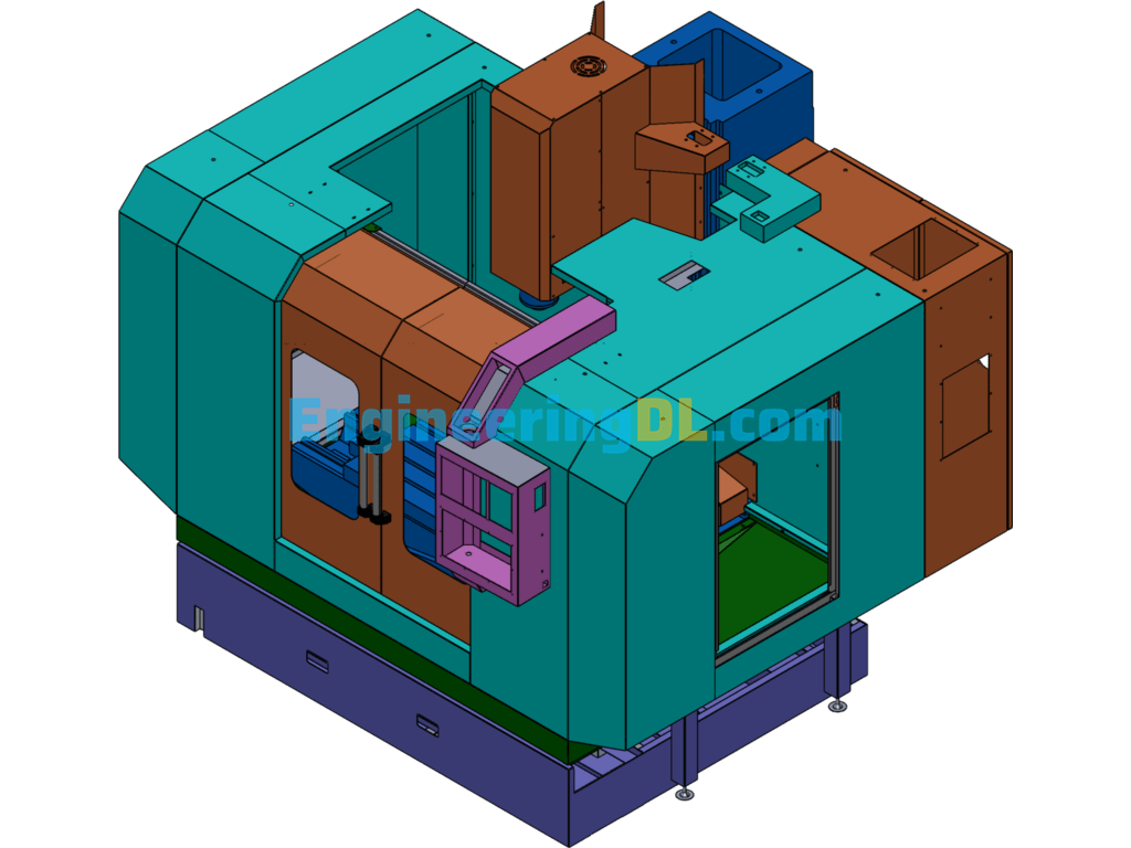 Vertical Machining Center 1100X900 SolidWorks Free Download