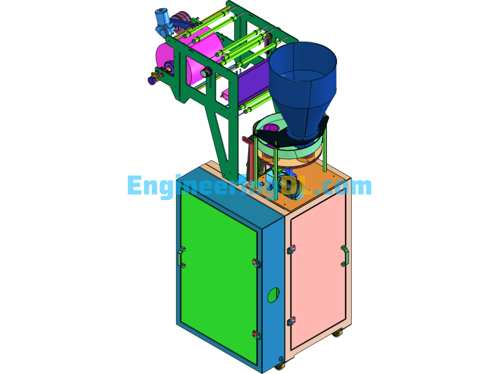 Vertical Packaging Machine (Pneumatic Packaging Machine) SolidWorks, 3D Exported Free Download