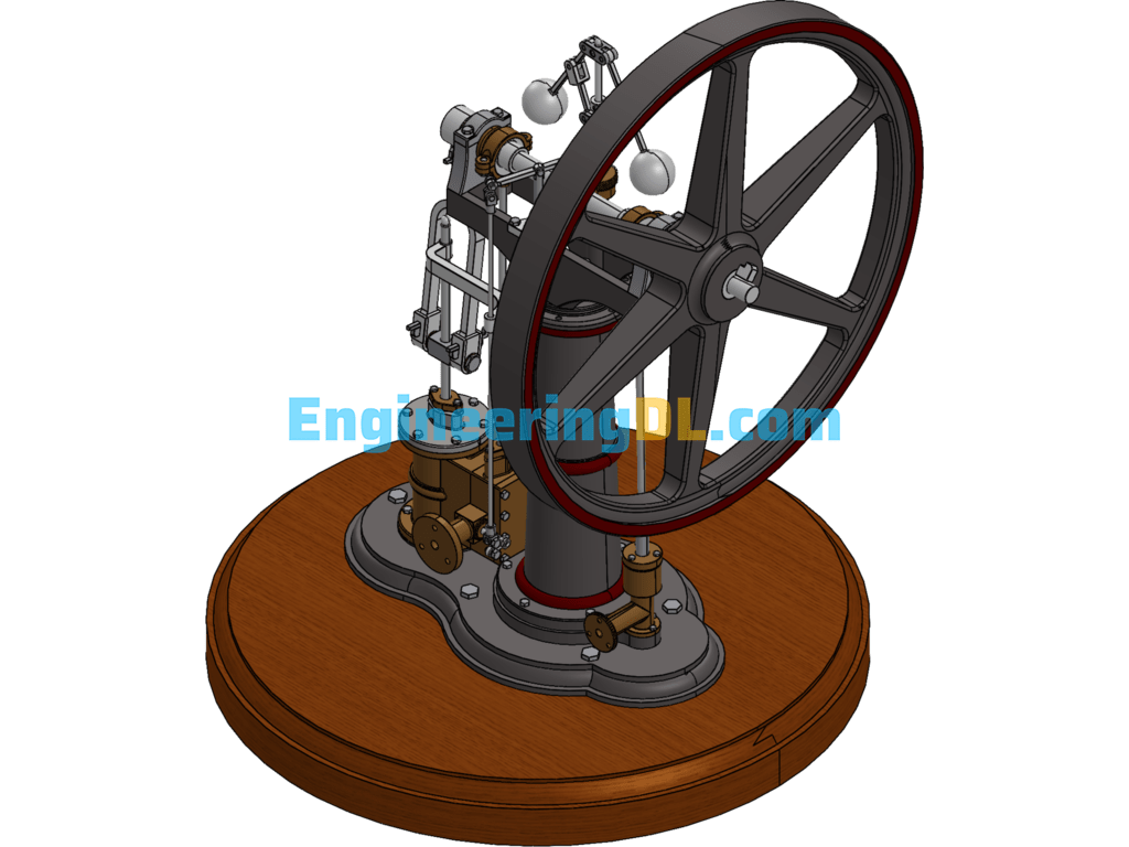 Vertical Engine SW Model SolidWorks Free Download
