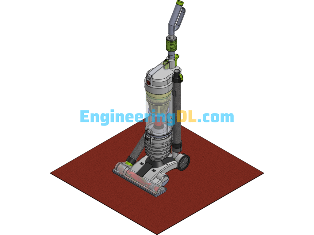 Vertical Powerful Vacuum Cleaner SW Model SolidWorks Free Download