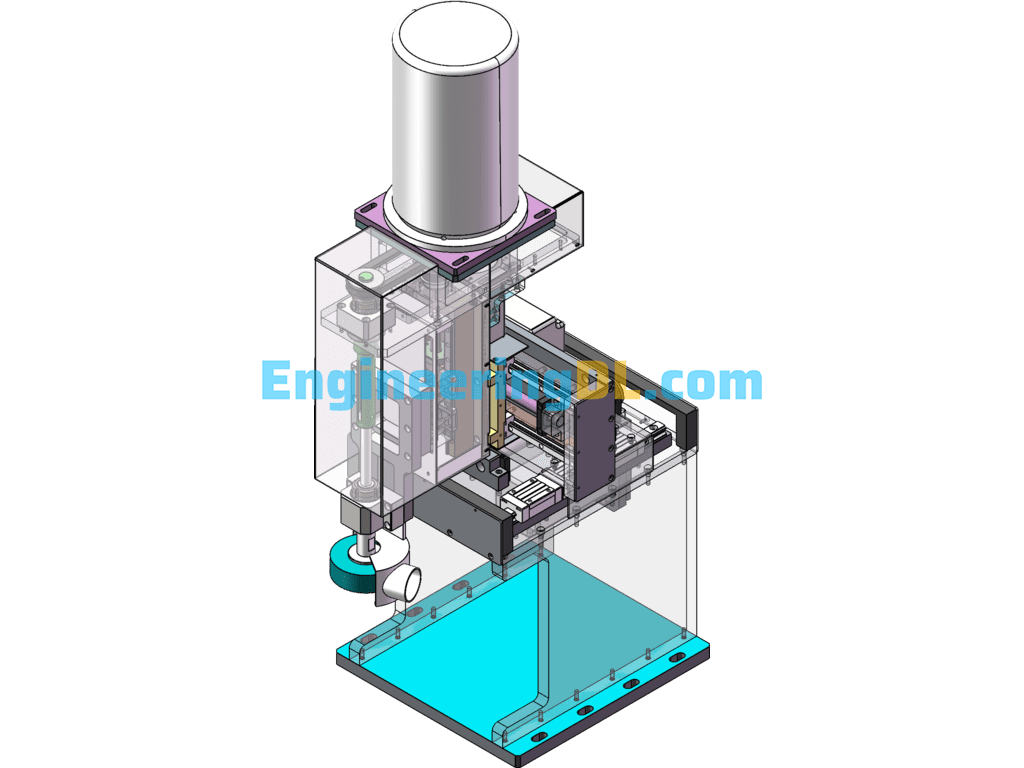 Vertical Automatic Polishing Machine SolidWorks, 3D Exported Free Download