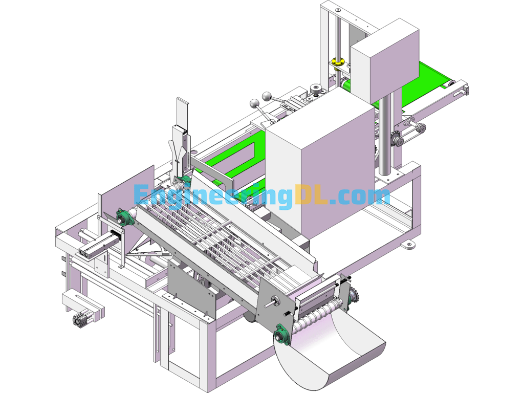 Bamboo Chopsticks Automatic Counting Large Bag Packing And Packaging Conveying Equipment SolidWorks, 3D Exported Free Download