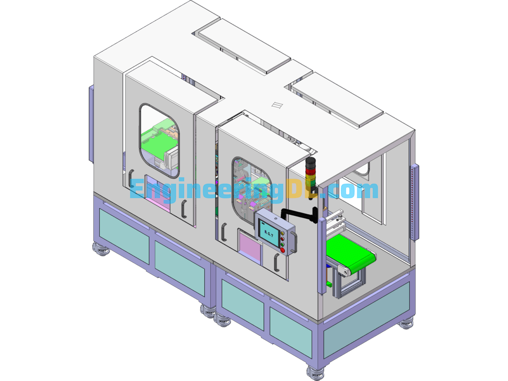Notebook Locking Screw Labeling All-In-One Machine SolidWorks, 3D Exported Free Download