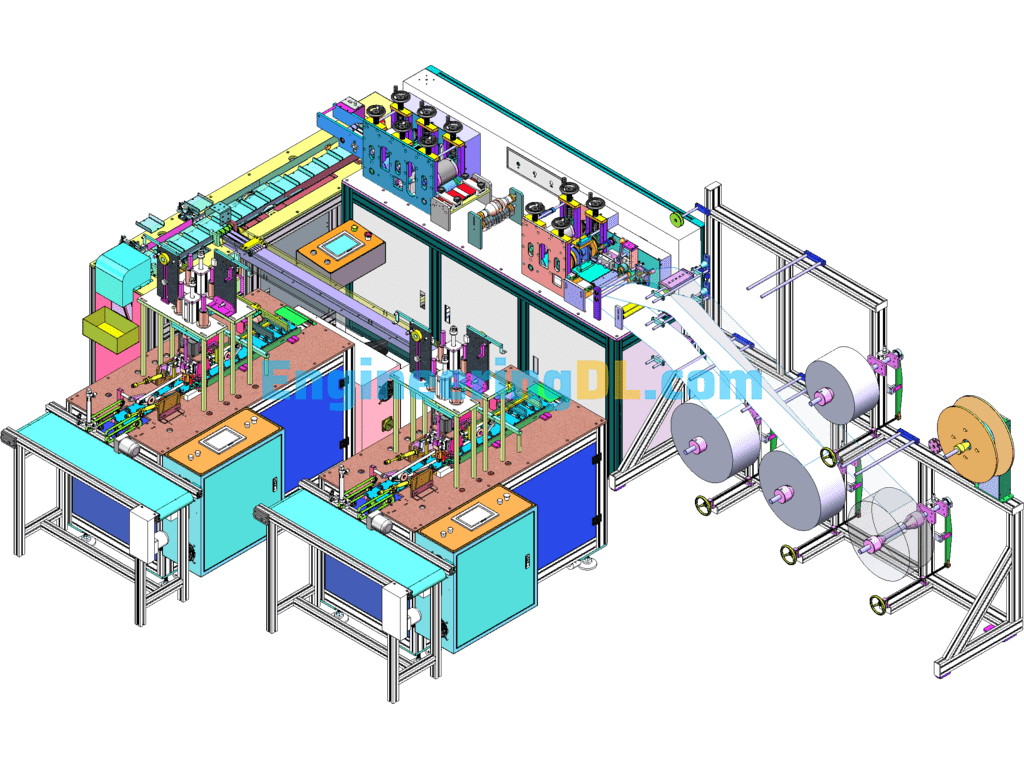 The Third Generation Of The Latest Mask Machine Drawings Complete Set (3D-CAD Drawings-BOM-Electrical-Program) SolidWorks, AutoCAD, 3D Exported Free Download
