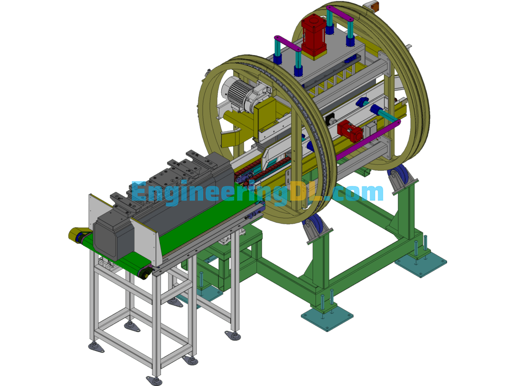 Cage Turner SolidWorks, 3D Exported Free Download