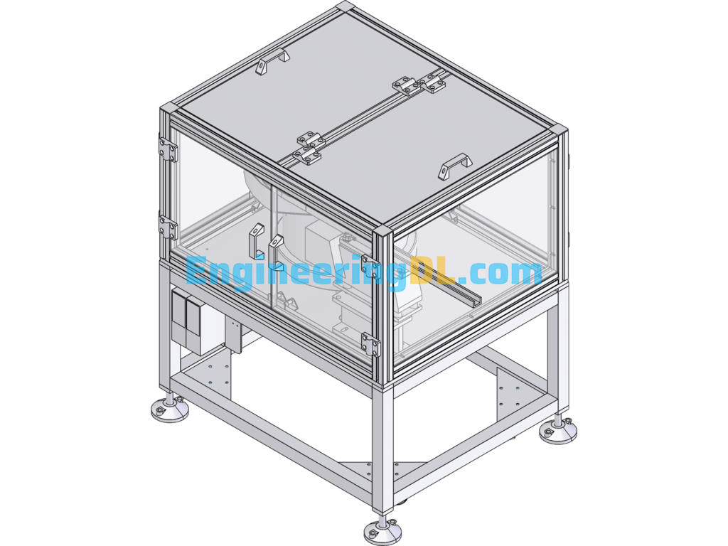 Ribbed Vibratory Plate With Sound Insulation Enclosure SolidWorks, 3D Exported Free Download