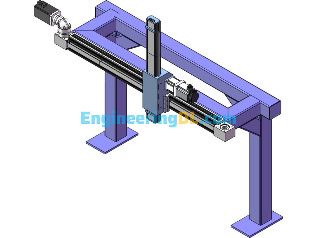 Simple X And Z Axis Splicing Robotic Arm SolidWorks Free Download