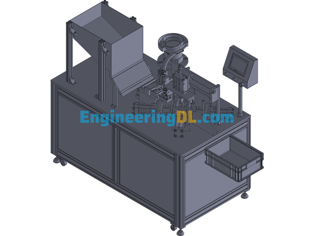 Pipe Punching End Cap Assembly Automatic Equipment 3D Exported Free Download